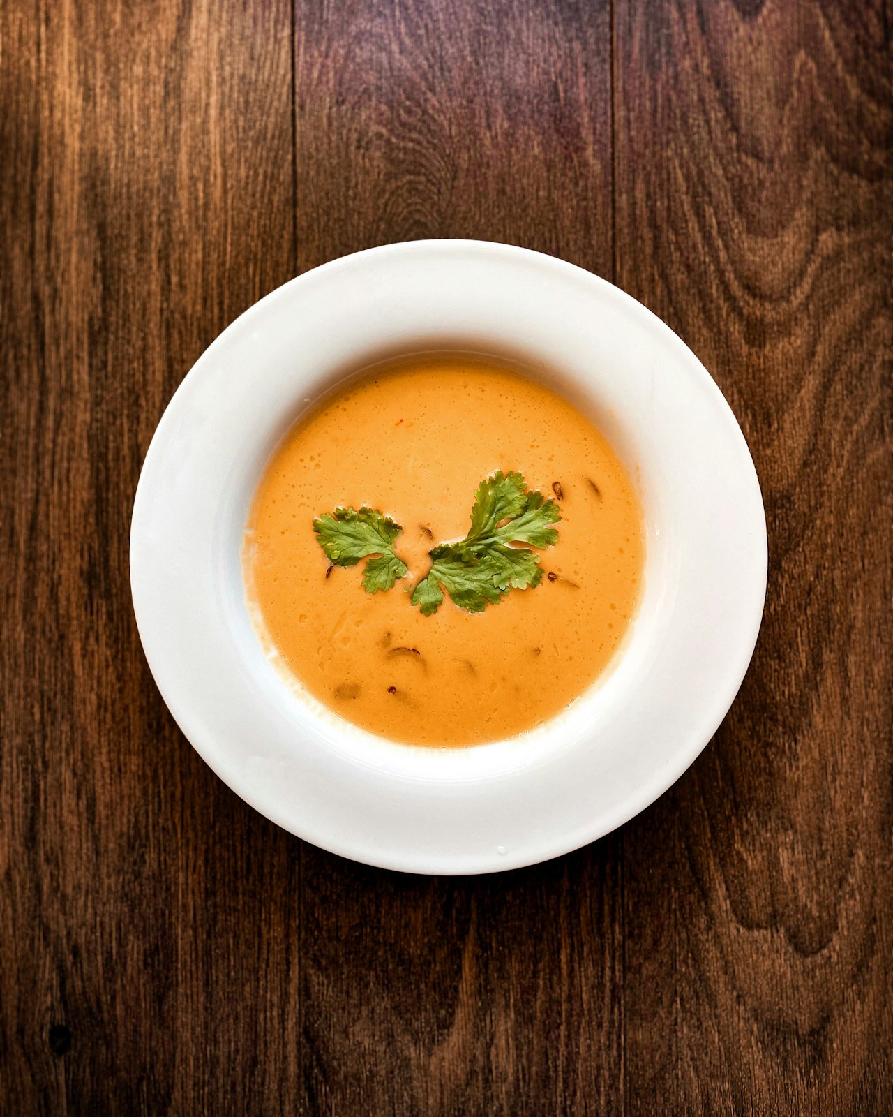 A bowl of red lentil dal
